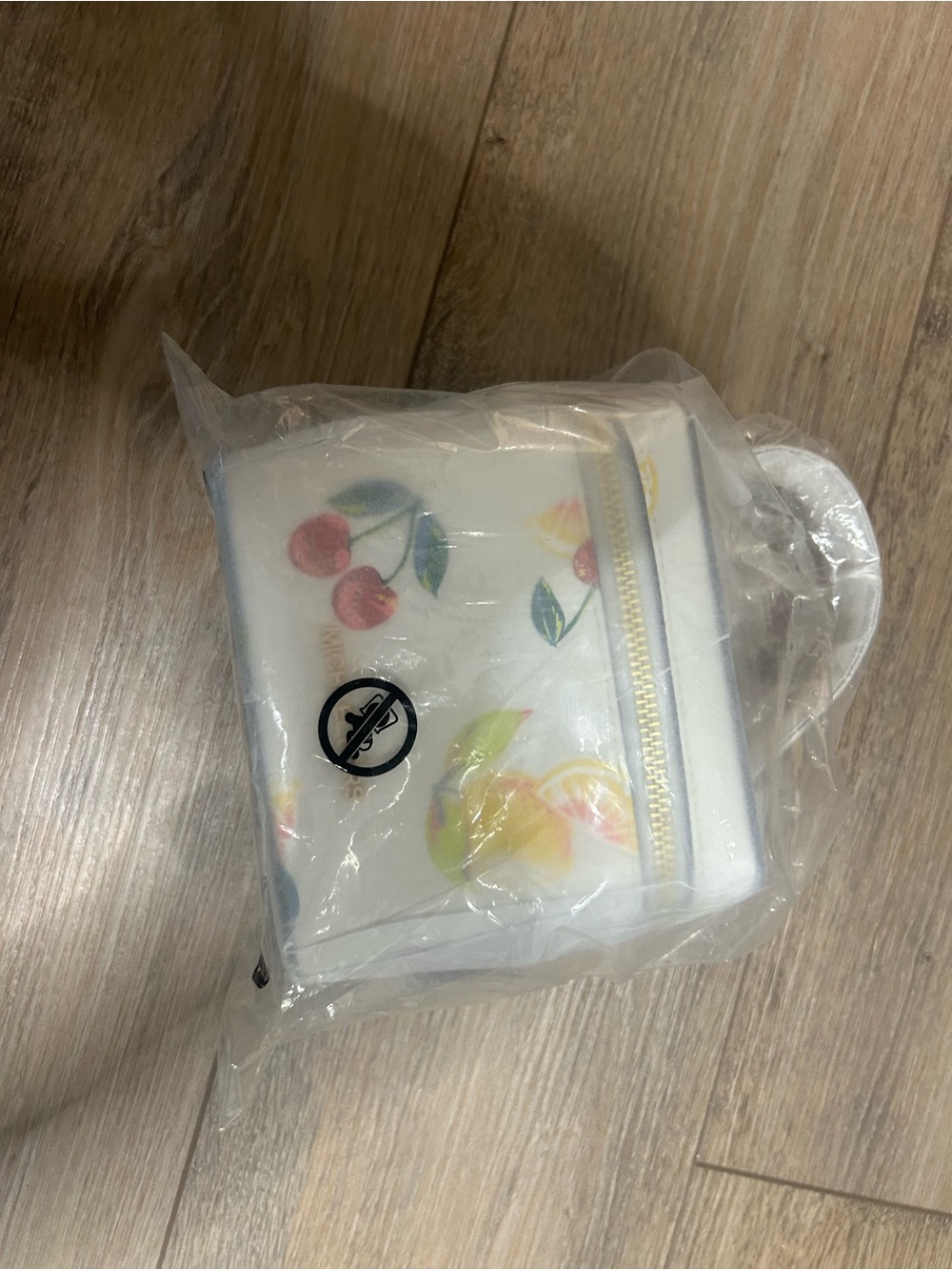 Michael Kors Optic White Mini Bag with Yellow and Pink Citrus Print - Picture 10 of 11